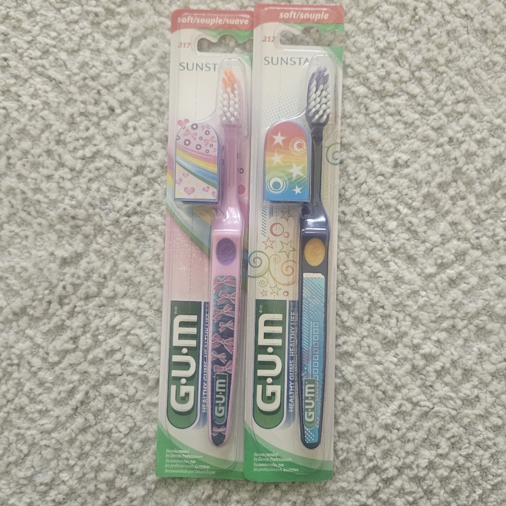 G.U.M Soft Manual Toothbrush Set of 2 NEW